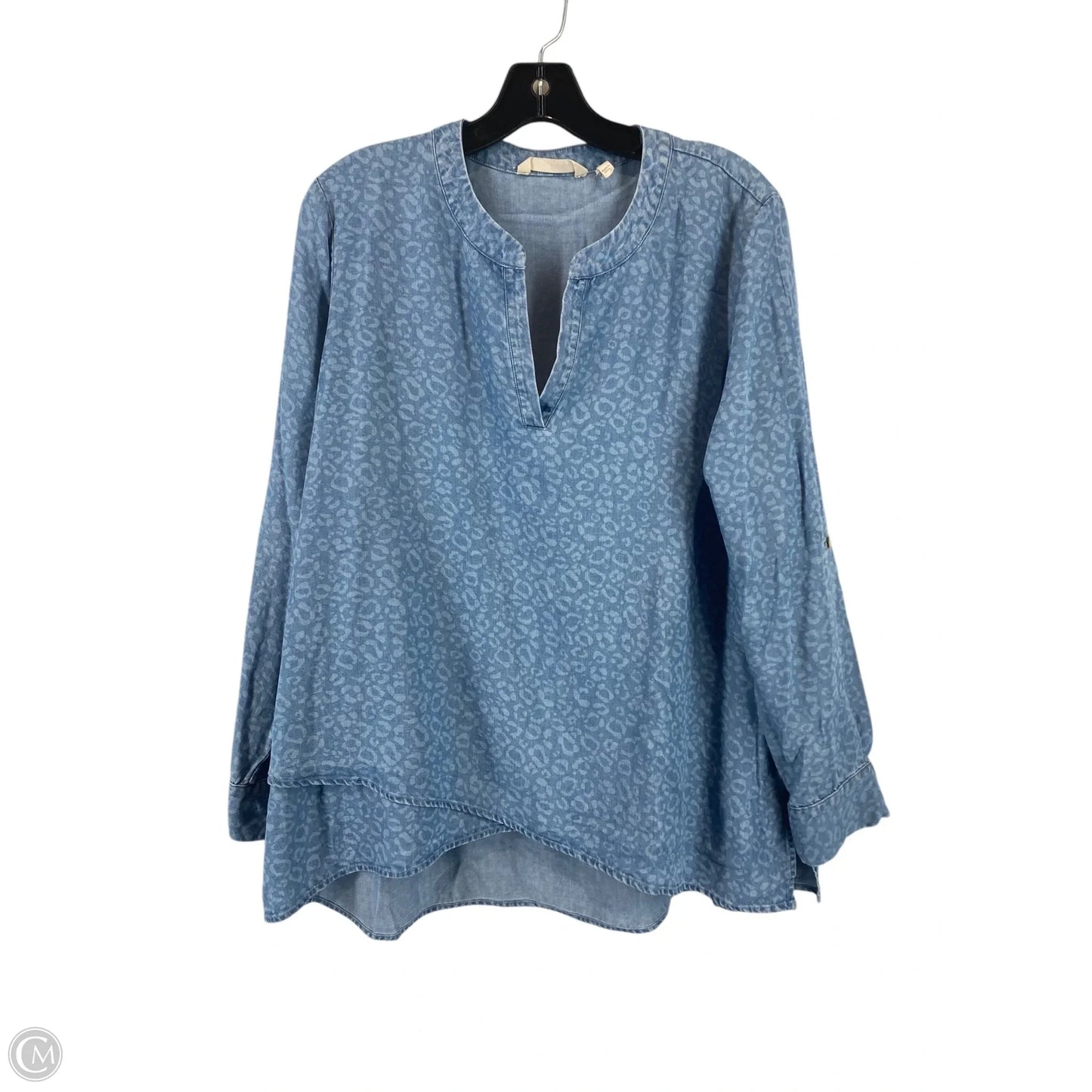Top Long Sleeve By Soft Surroundings In Blue, Size: L