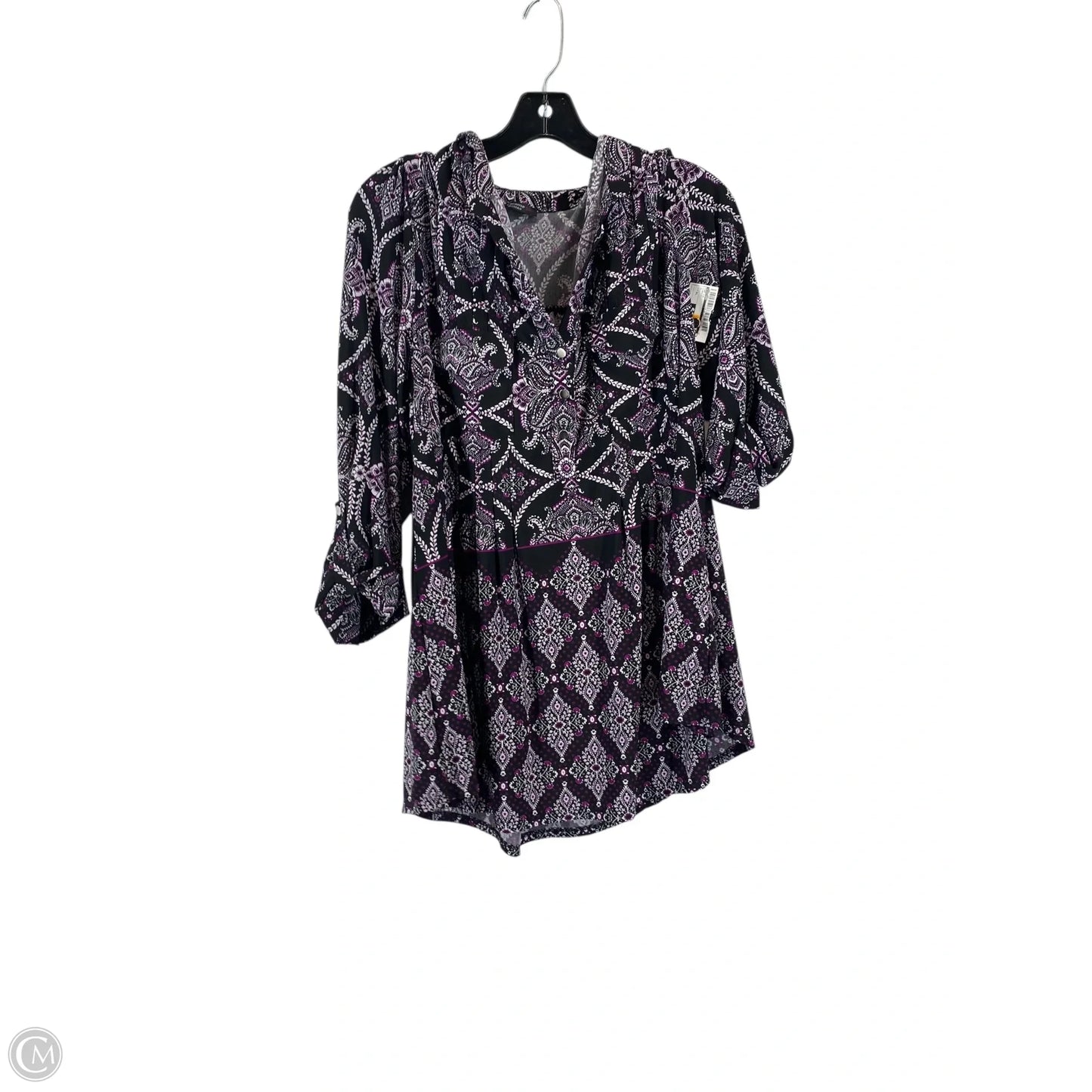Top Long Sleeve By Cocomo In Purple, Size: Xl