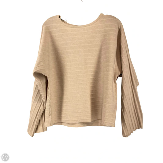 Top Long Sleeve By Tahari By Arthur Levine In Tan, Size: Xs