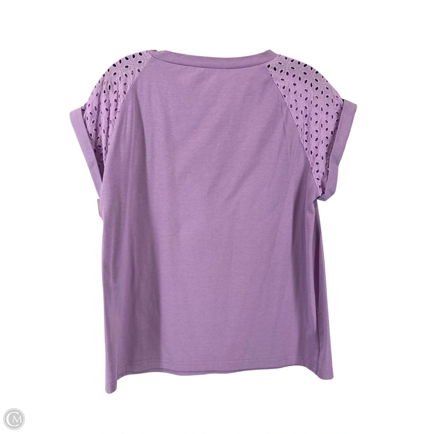 Top Short Sleeve By Simple In Purple, Size: M