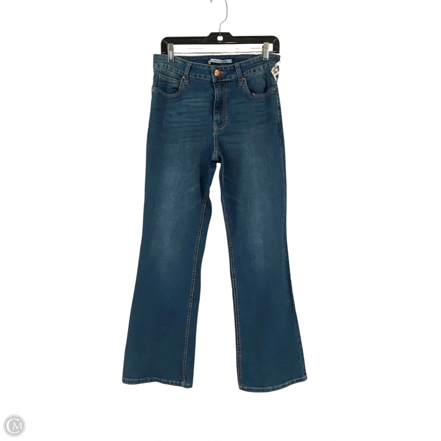 Jeans Straight By Celebrity Pink In Blue Denim, Size: 14