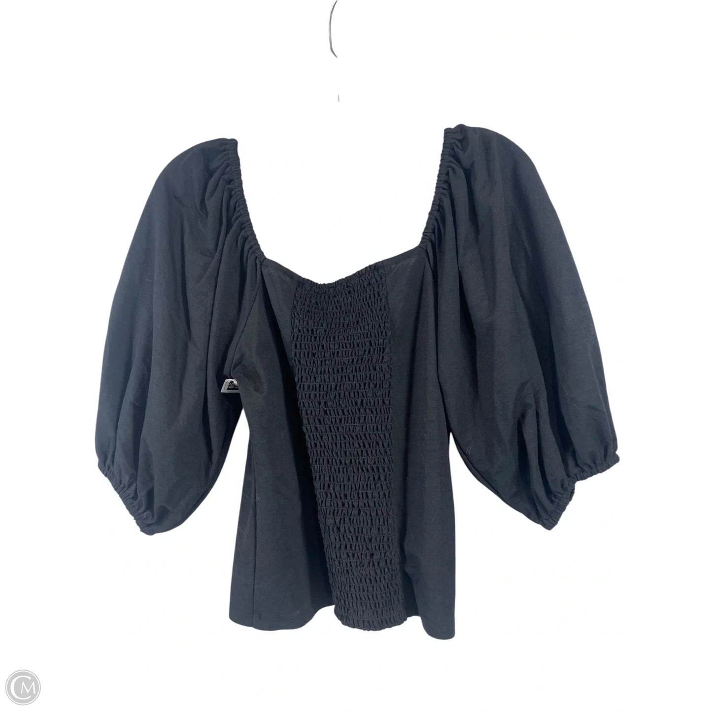 Top Short Sleeve By Ann Taylor In Black, Size: S