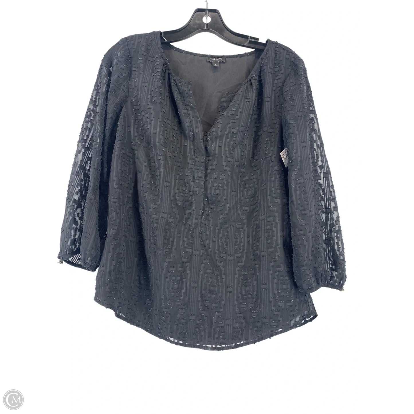Top Long Sleeve By Talbots In Black, Size: S