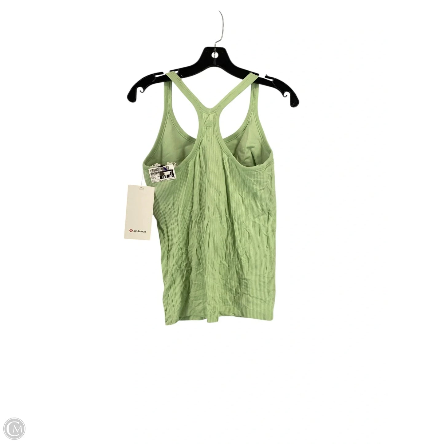 Athletic Top Short Sleeve By Lululemon In Green, Size: 10