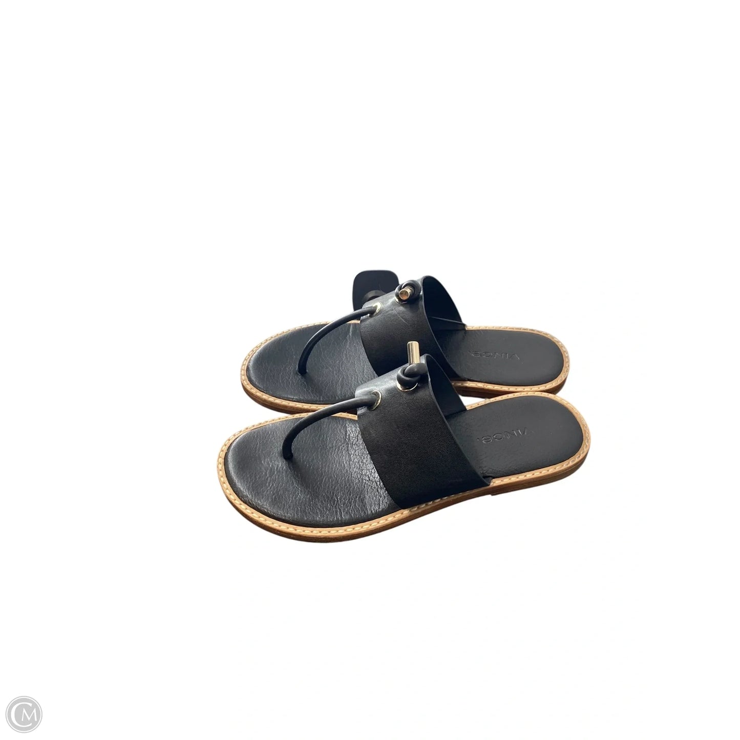 Sandals Flip Flops By Vince In Black, Size: 6.5
