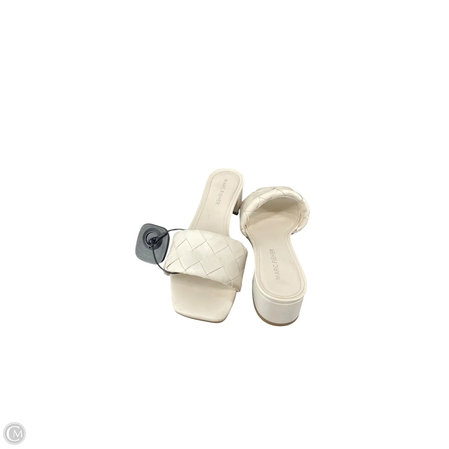 Sandals Heels Block By Marc Fisher In White, Size: 6.5