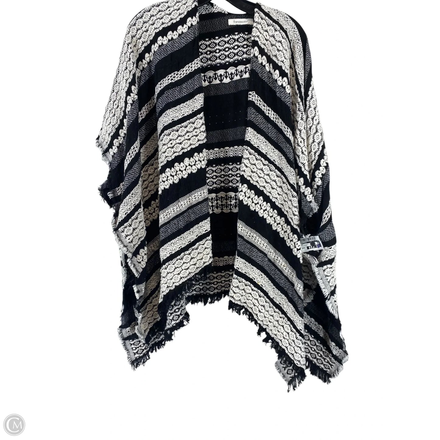 Kimono By Francesca's In Black & Cream, Size: Osfm