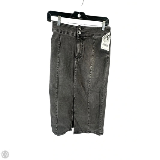 Skirt Midi By We The Free In Black Denim, Size: 28