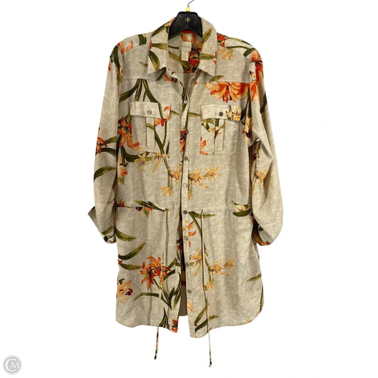 Cardigan By Chicos In Tan, Size: 10