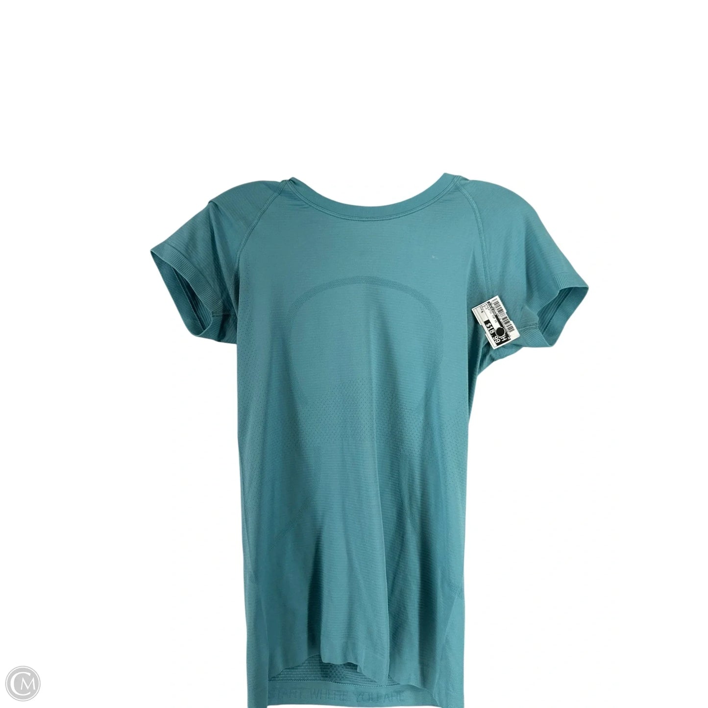 Athletic Top Short Sleeve By Lululemon In Blue, Size: 6