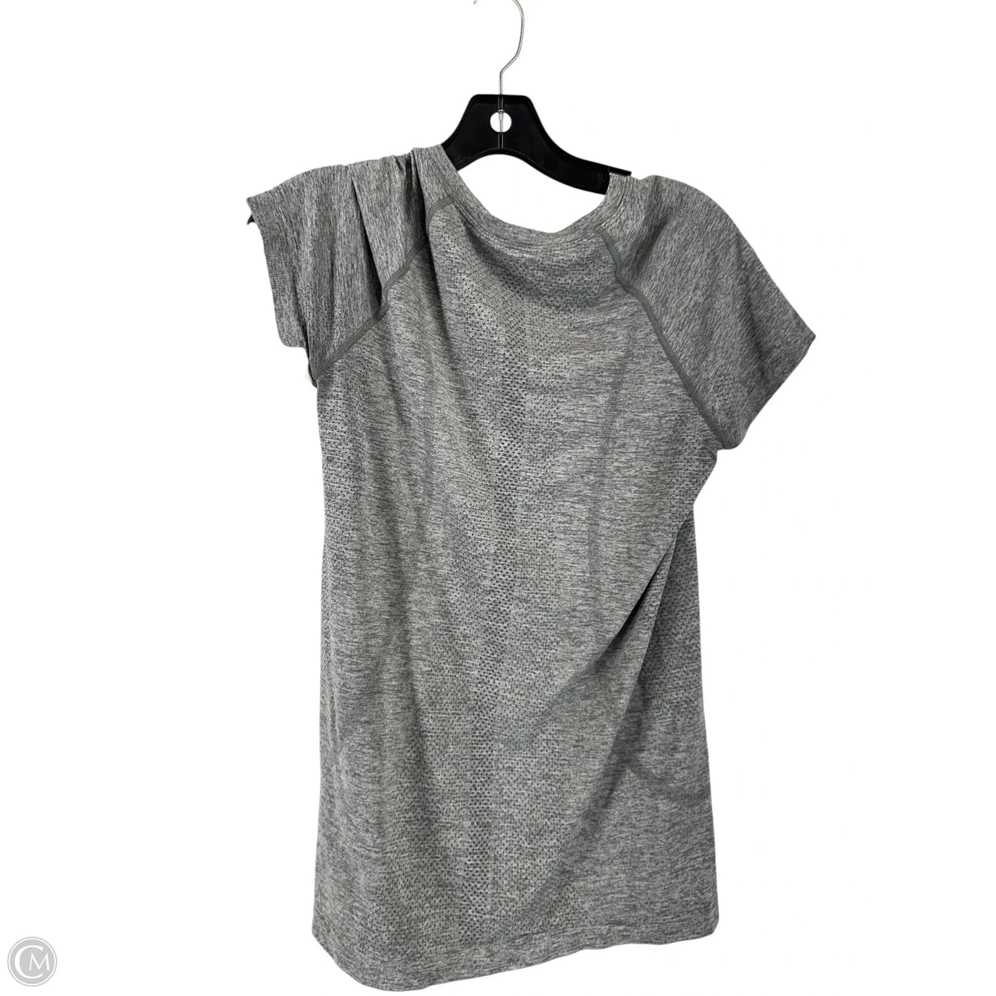 Athletic Top Short Sleeve By Lululemon In Grey, Size: 6