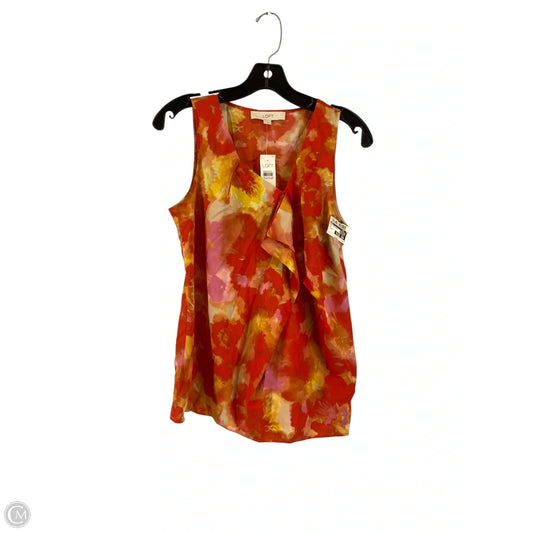 Top Sleeveless By Loft In Red, Size: S