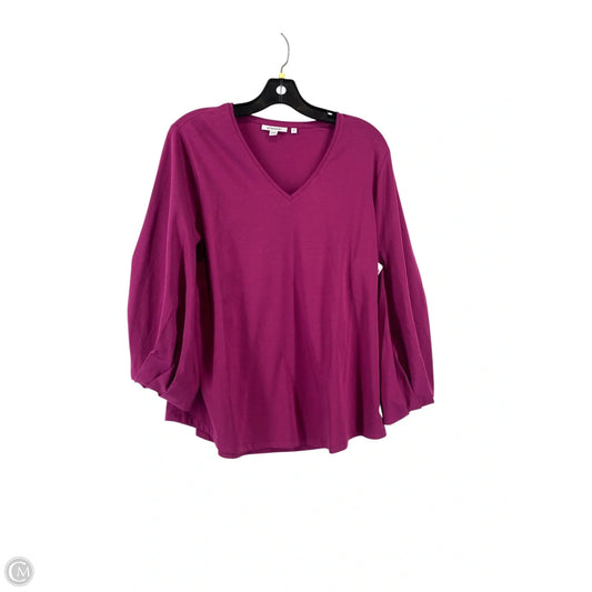 Top Long Sleeve By Chicos In Purple, Size: L
