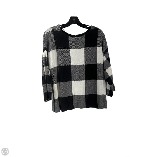 Top Long Sleeve By Worthington In Black & White, Size: L