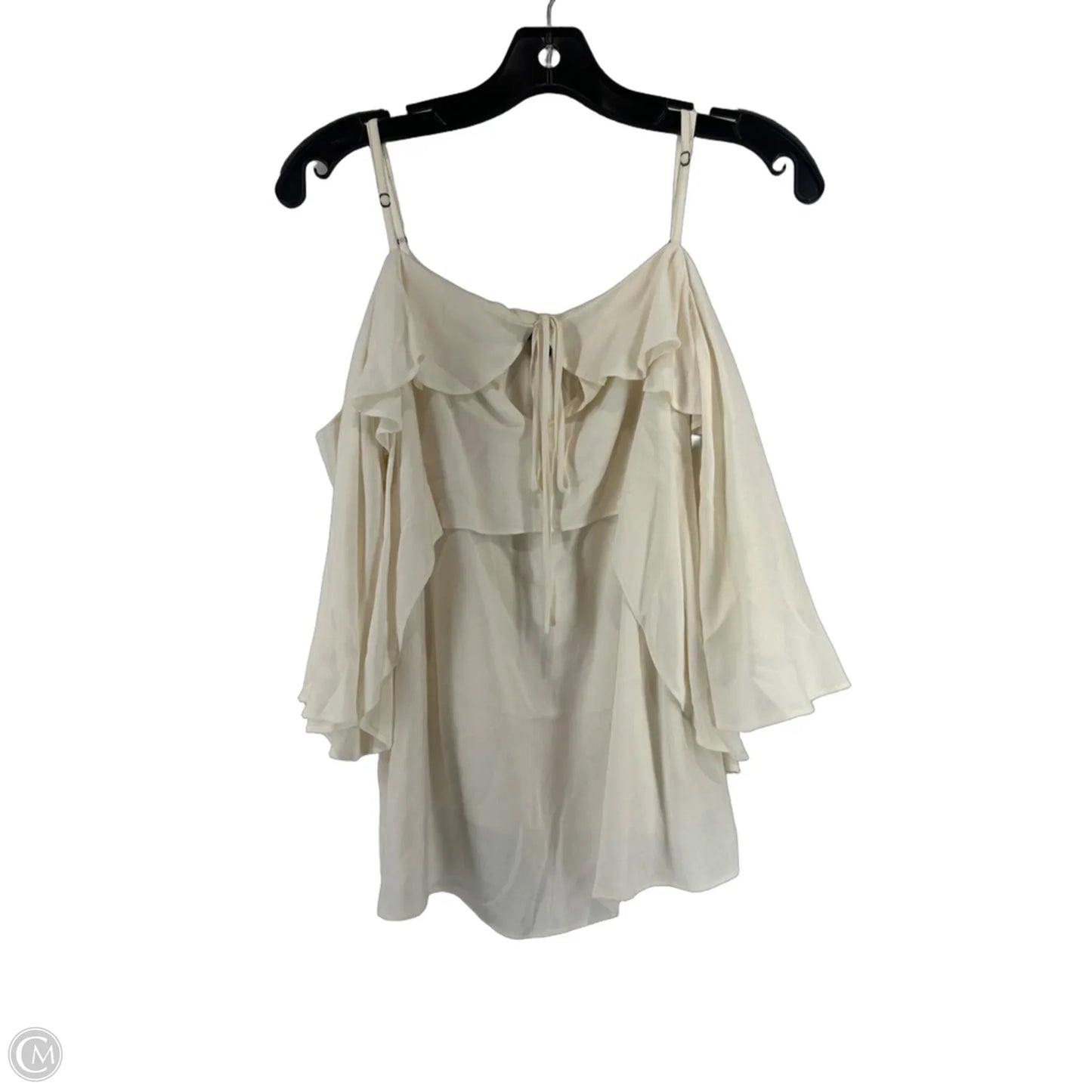 Top Short Sleeve By Ella Moss In Cream, Size: M