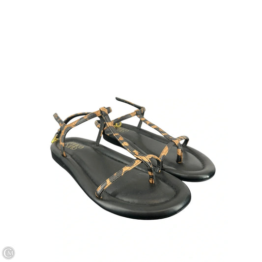 Sandals Flats By Franco Sarto In Animal Print, Size: 7.5