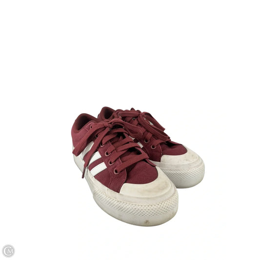Shoes Sneakers By Adidas In Maroon, Size: 6