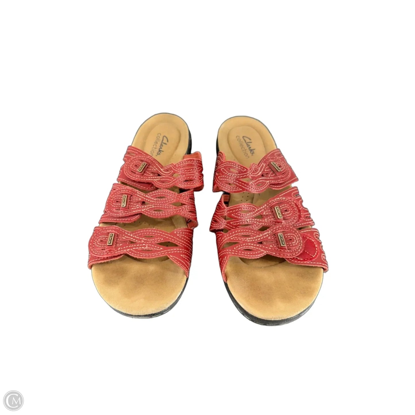 Sandals Flats By Clarks In Red, Size: 8.5