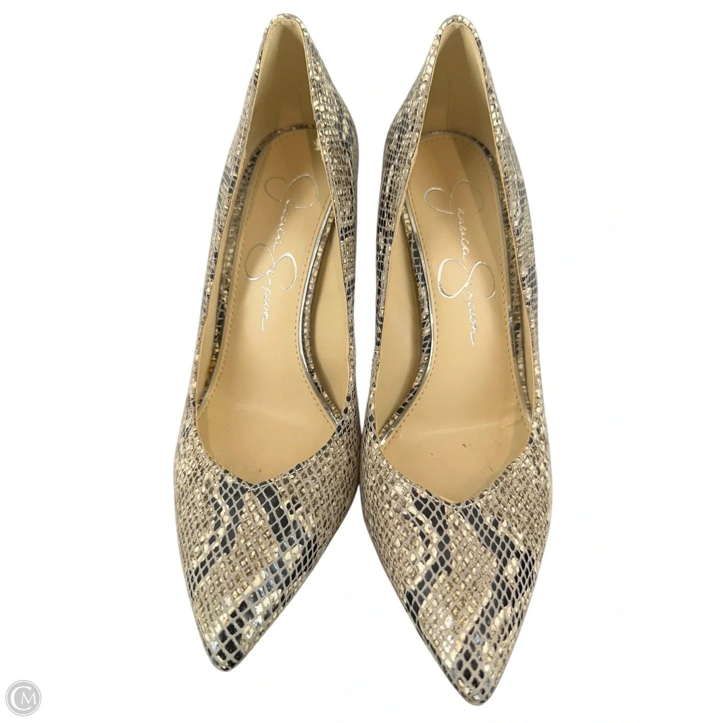 Shoes Heels Stiletto By Jessica Simpson In Snakeskin Print, Size: 6.5