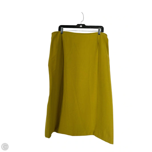 Skirt Midi By Preston And New York In Chartreuse, Size: 14