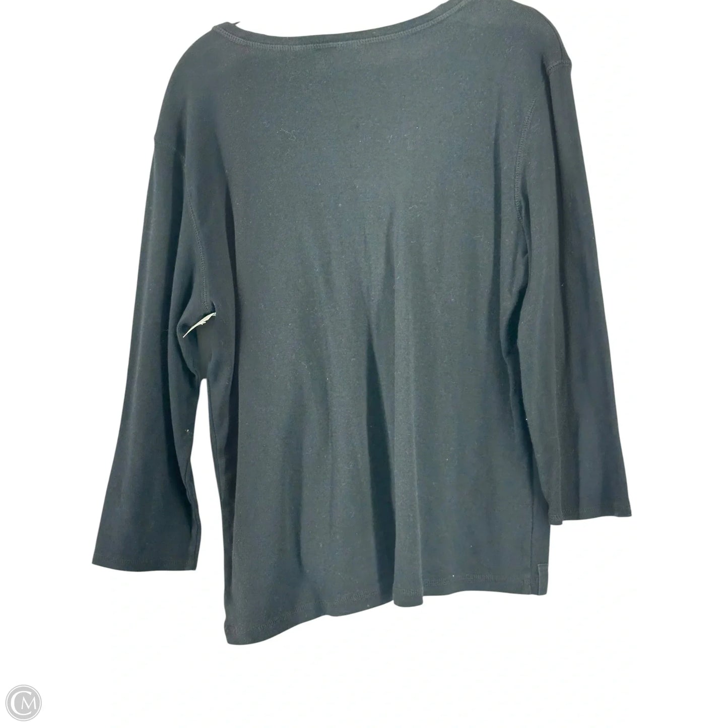 Top Long Sleeve By Chicos In Black, Size: L
