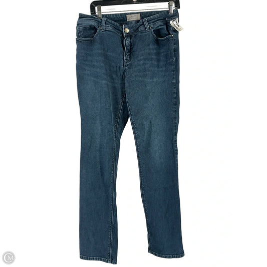 Jeans Straight By Chicos In Blue Denim, Size: 10