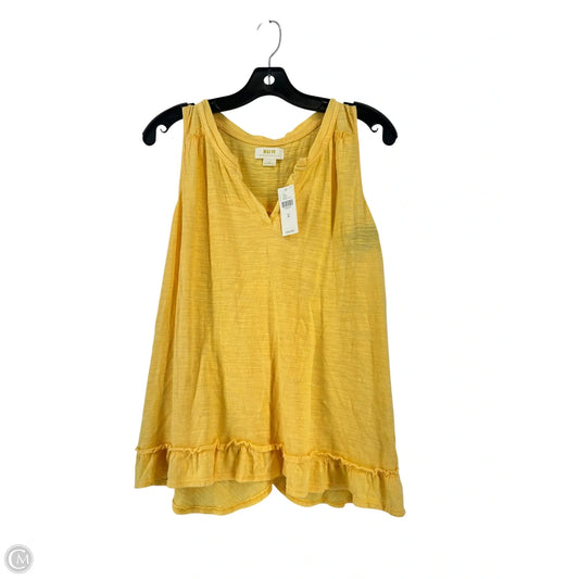 Top Sleeveless By Maeve In Yellow, Size: M