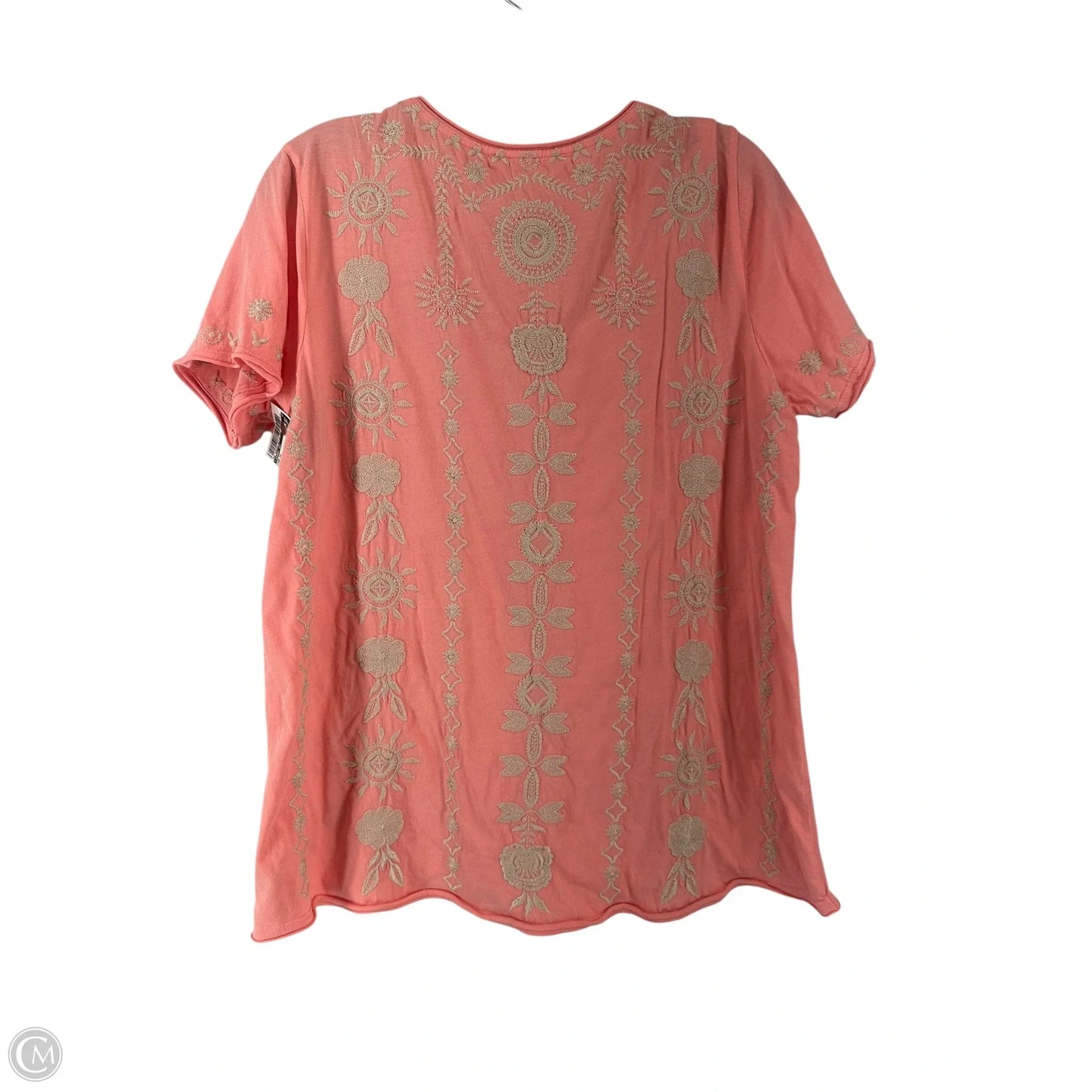 Top Short Sleeve By Johnny Was In Coral, Size: M