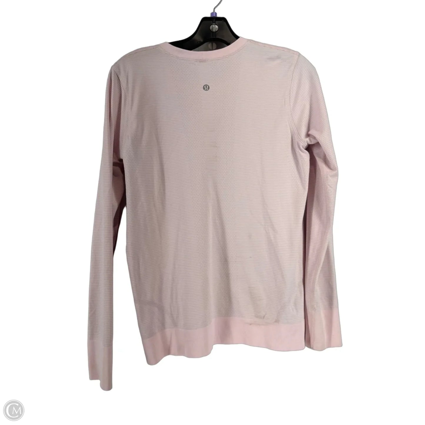 Athletic Top Long Sleeve Collar By Lululemon In Pink, Size: S