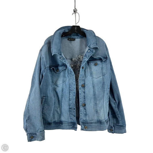 Jacket Denim By Dg2 In Blue Denim, Size: 1x