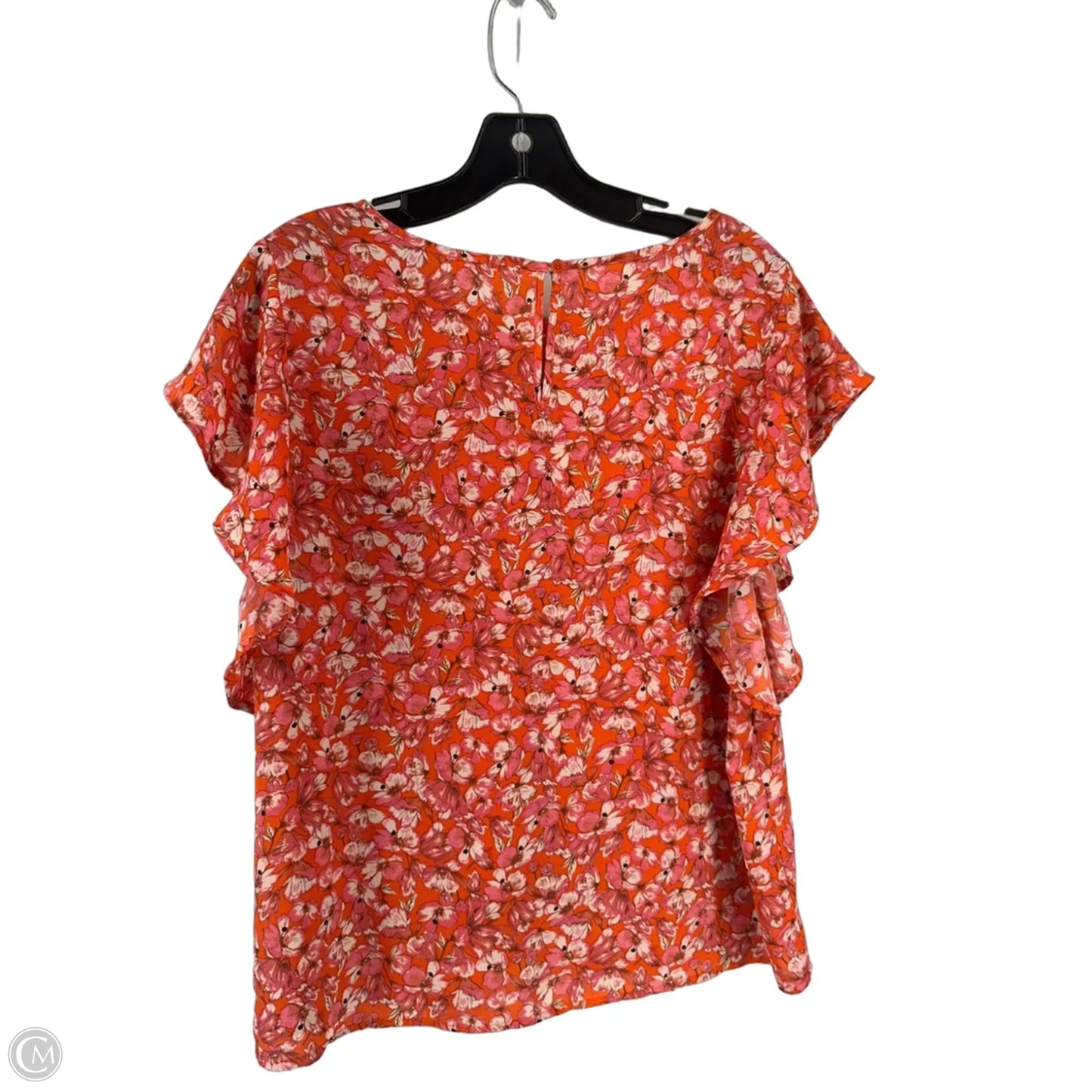 Top Short Sleeve By Pleione In Floral Print, Size: M
