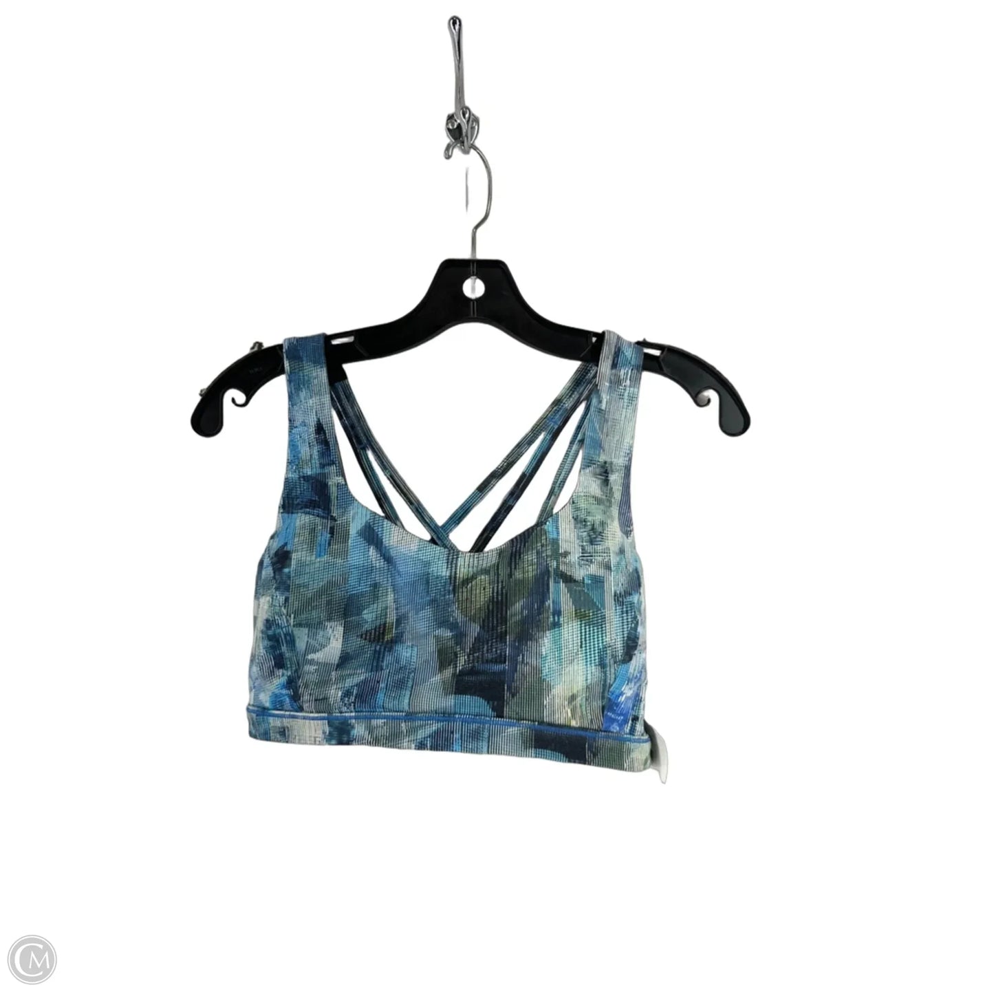 Athletic Bra By Lululemon In Blue & Green, Size: 8