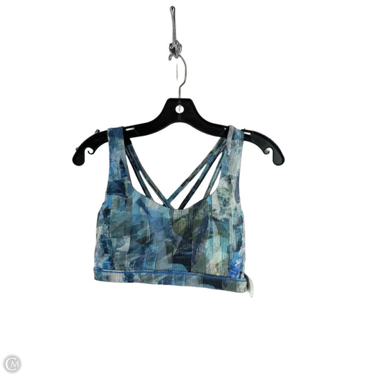 Athletic Bra By Lululemon In Blue & Green, Size: 8