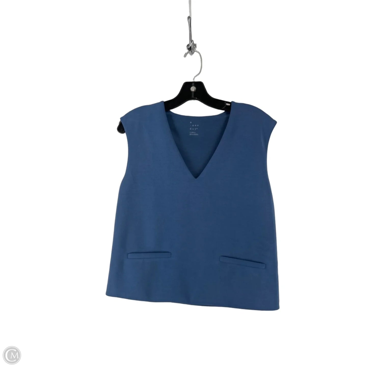 Top Sleeveless By A New Day In Blue, Size: S