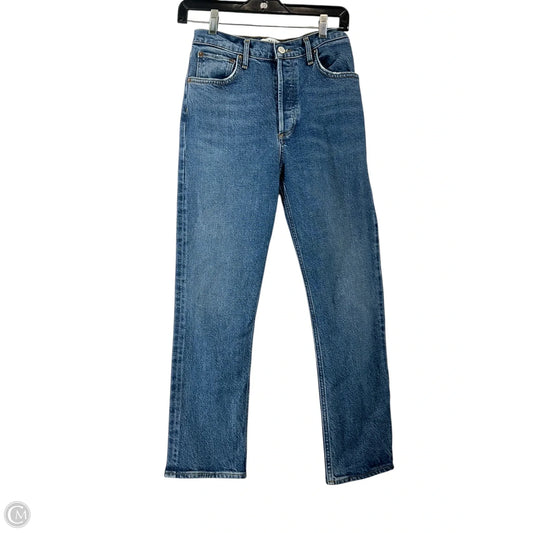 Jeans Straight By Agolde In Blue Denim, Size: 26