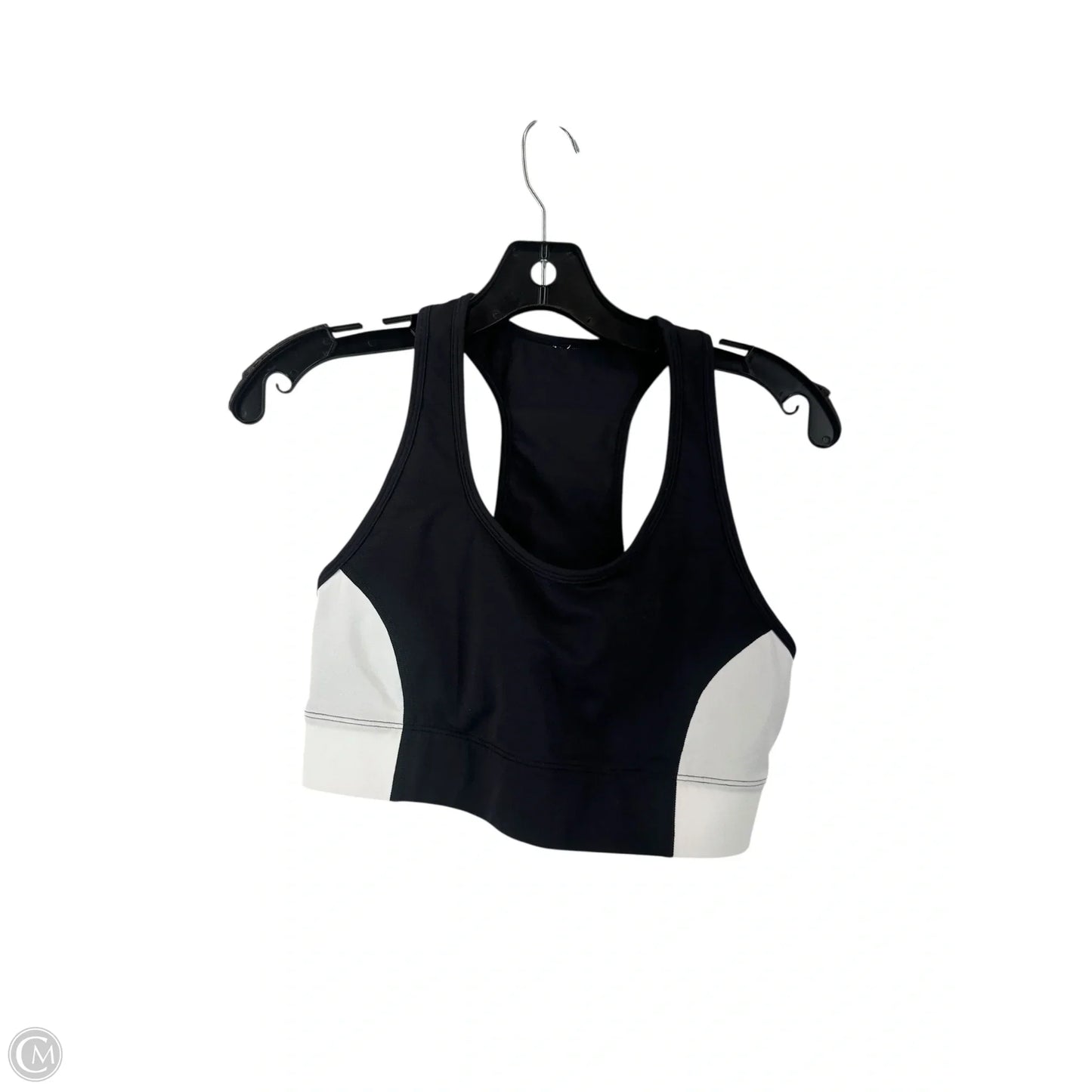 Athletic Bra By Fabletics In Black & Cream, Size: M