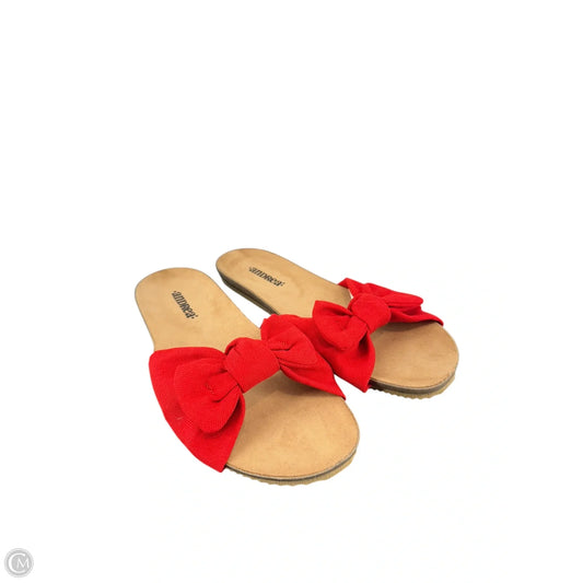 Sandals Flats By Andrea In Red, Size: 10