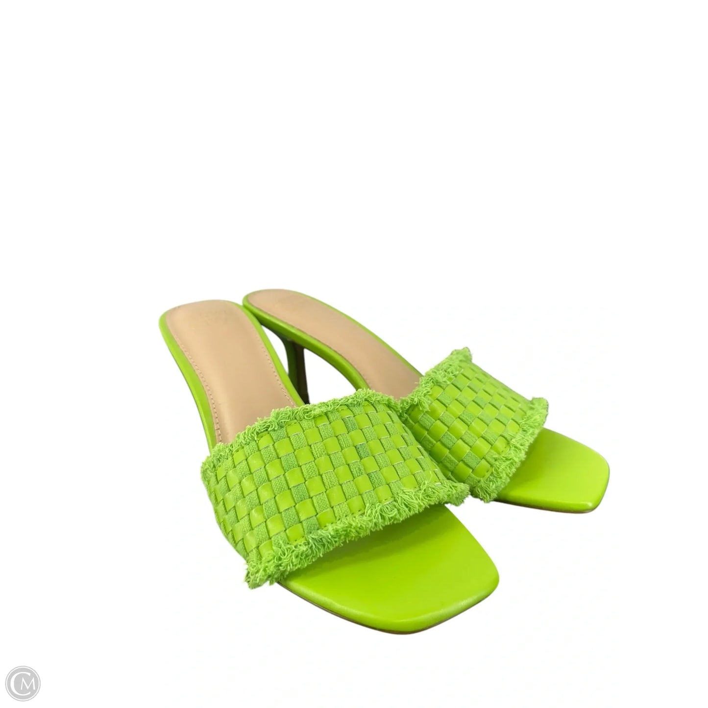 Sandals Heels Kitten By Crown And Ivy In Green, Size: 8.5