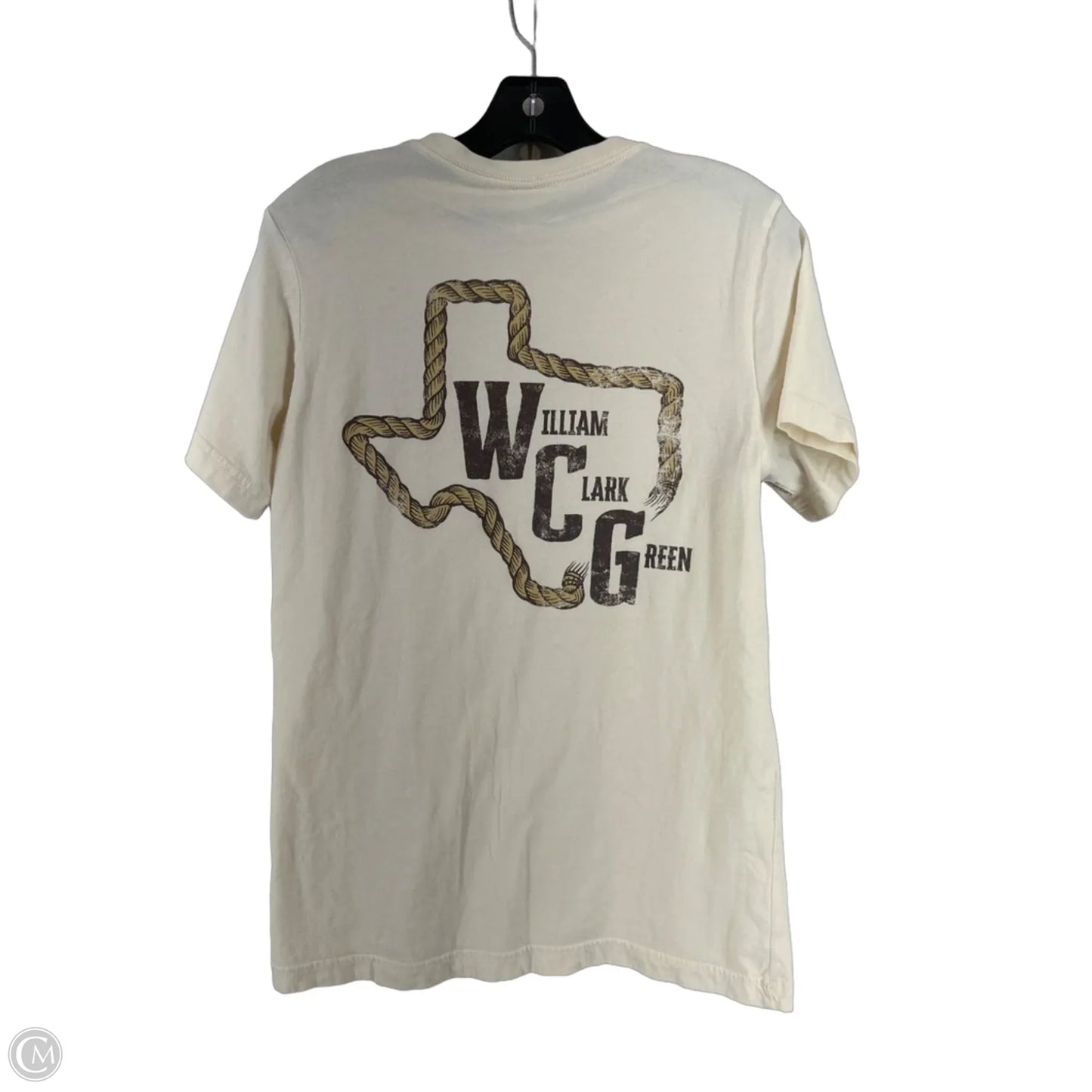 Top Short Sleeve By Canvas In Cream, Size: M