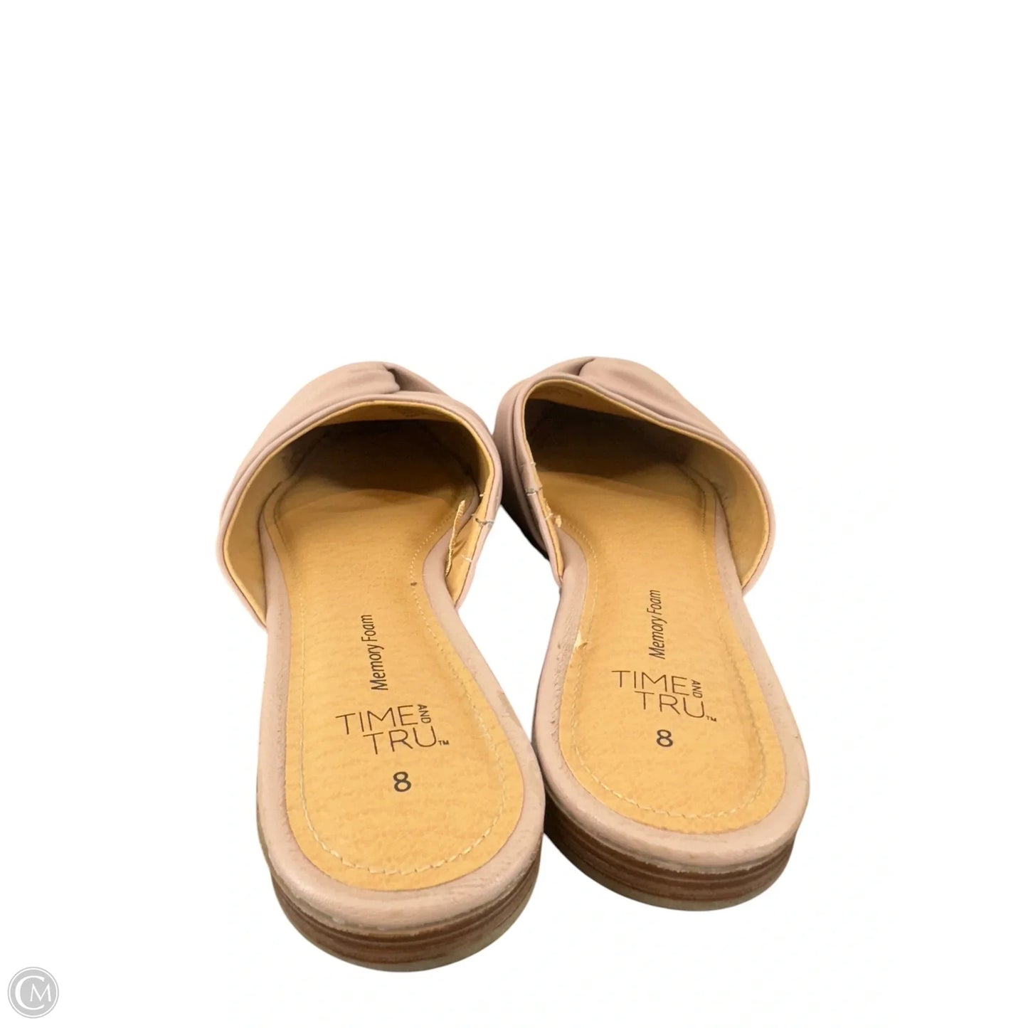 Sandals Flats By Time And Tru In Beige, Size: 8