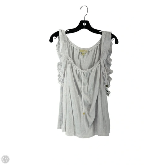 Top Sleeveless Designer By Michael Kors In White, Size: L