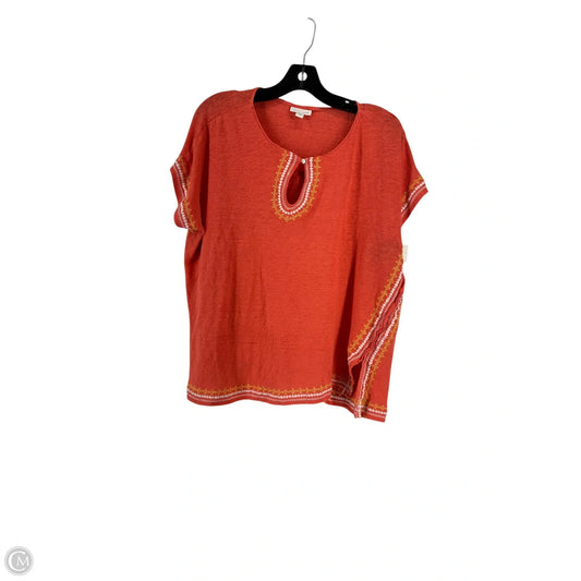 Top Short Sleeve By J. Jill In Orange, Size: L