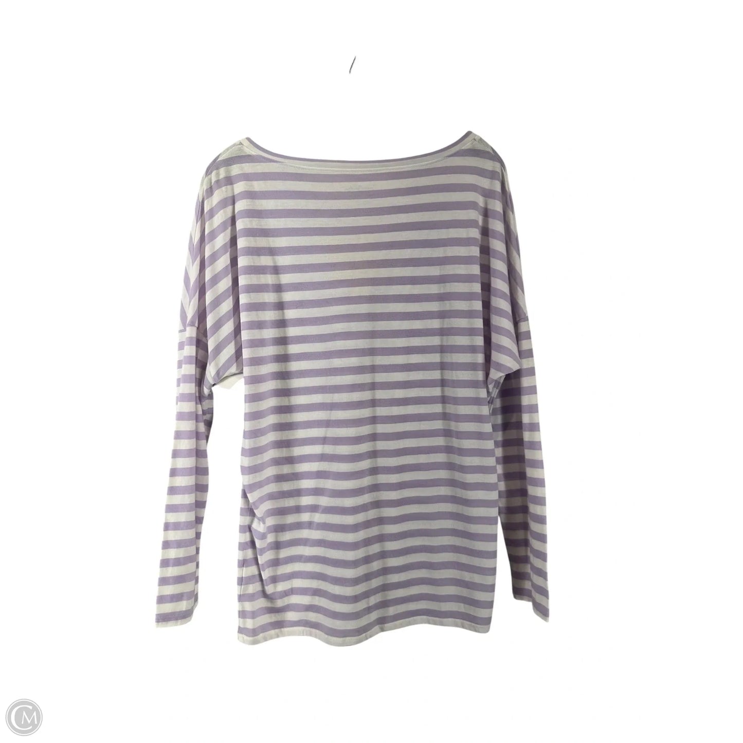 Top Long Sleeve Designer By Lilly Pulitzer In Purple & White, Size: M