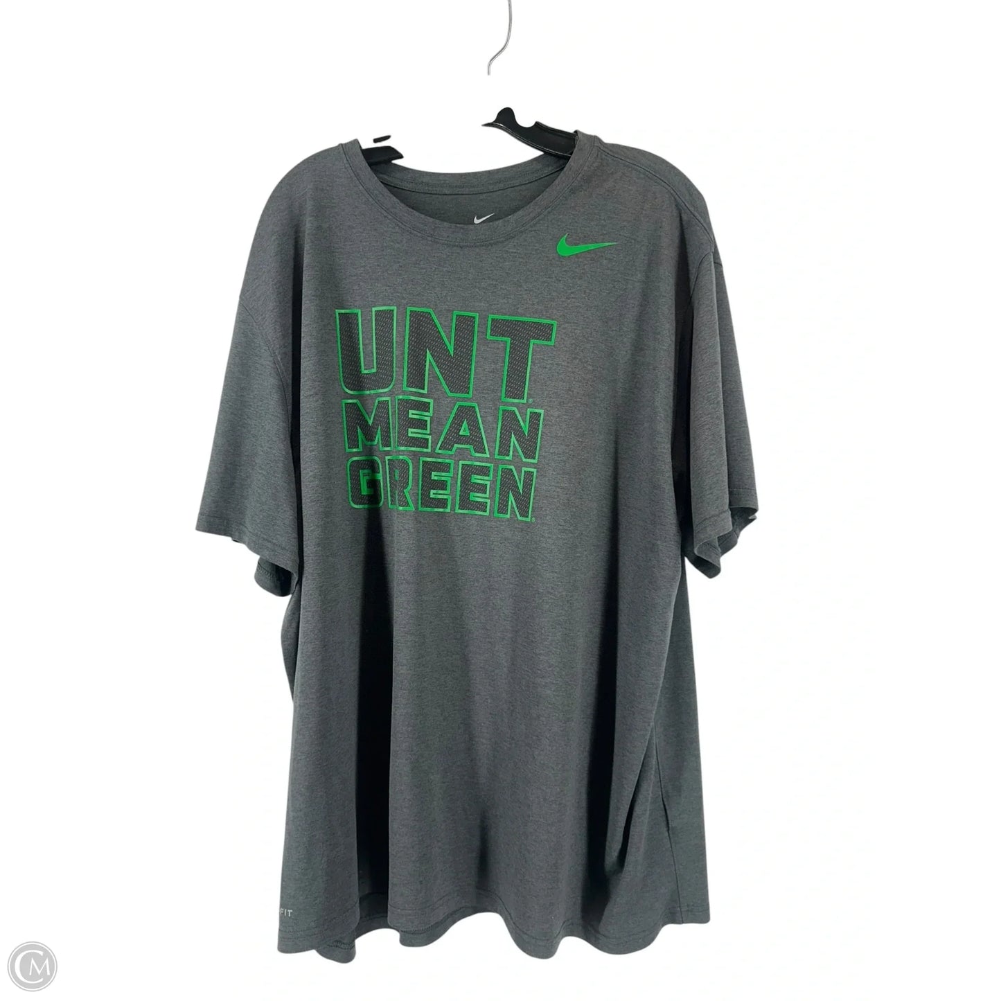 Top Short Sleeve By Nike In Green & Grey, Size: 3x