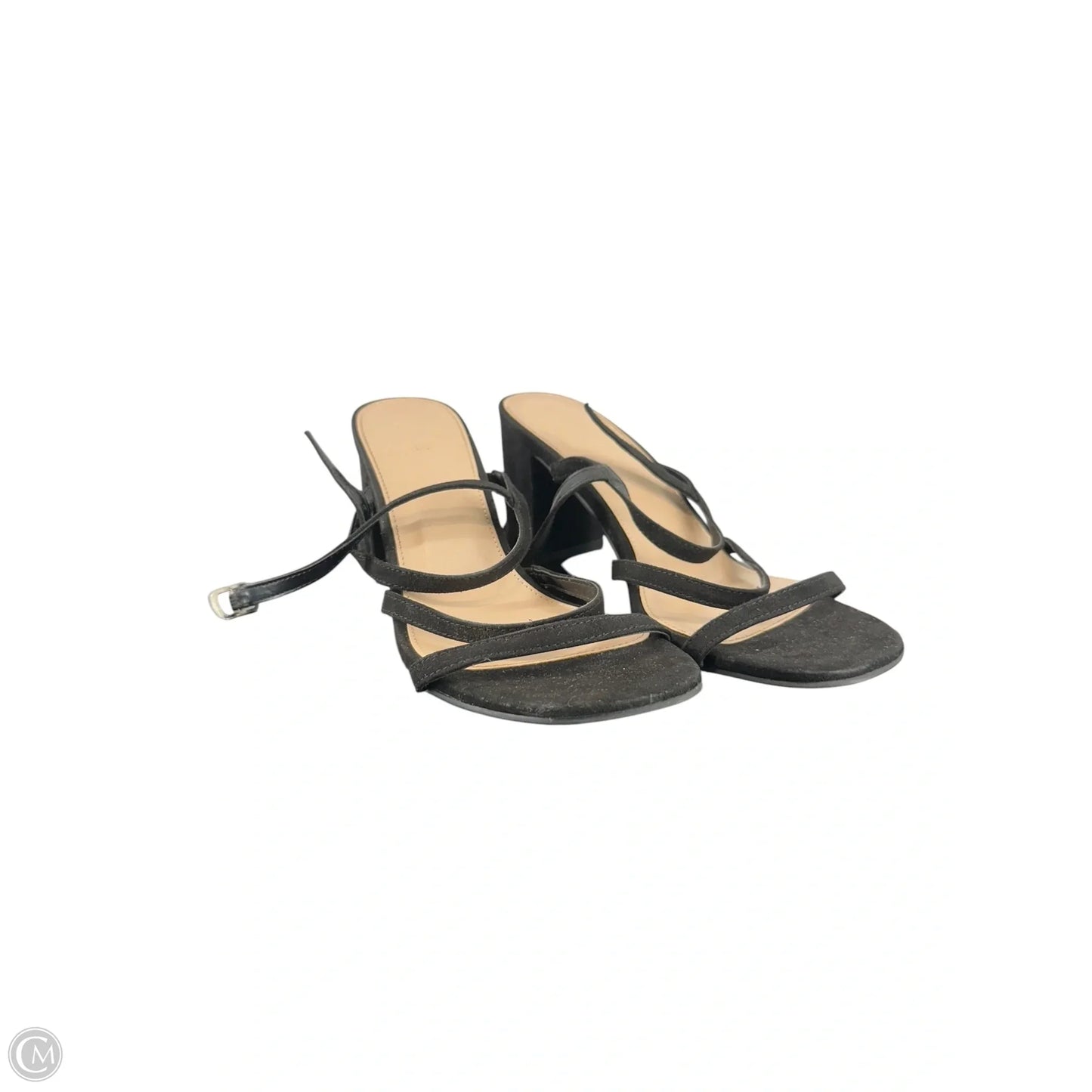 Sandals Heels Block By Forever 21 In Black, Size: 7.5