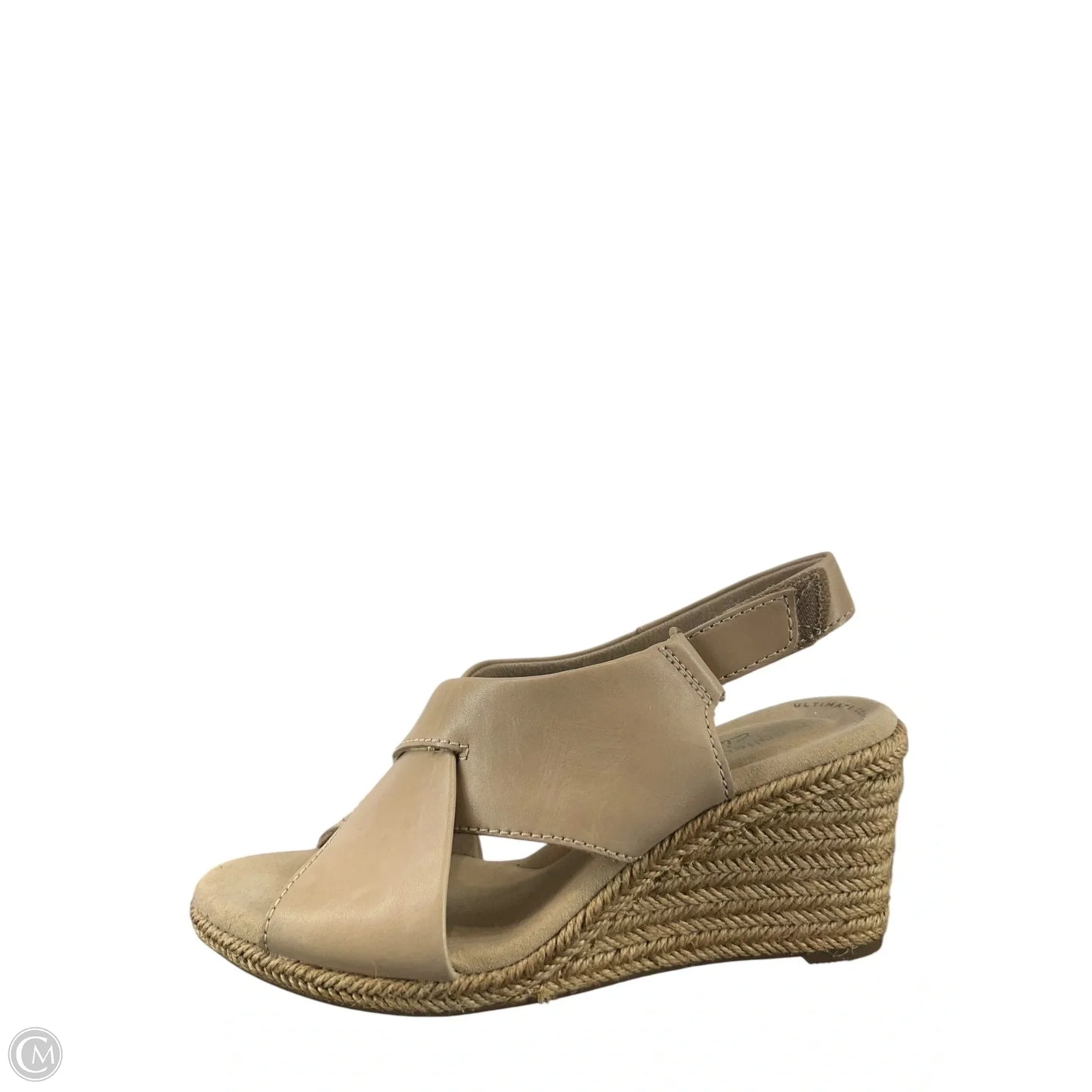 Sandals Heels Block By Clarks In Tan, Size: 5.5