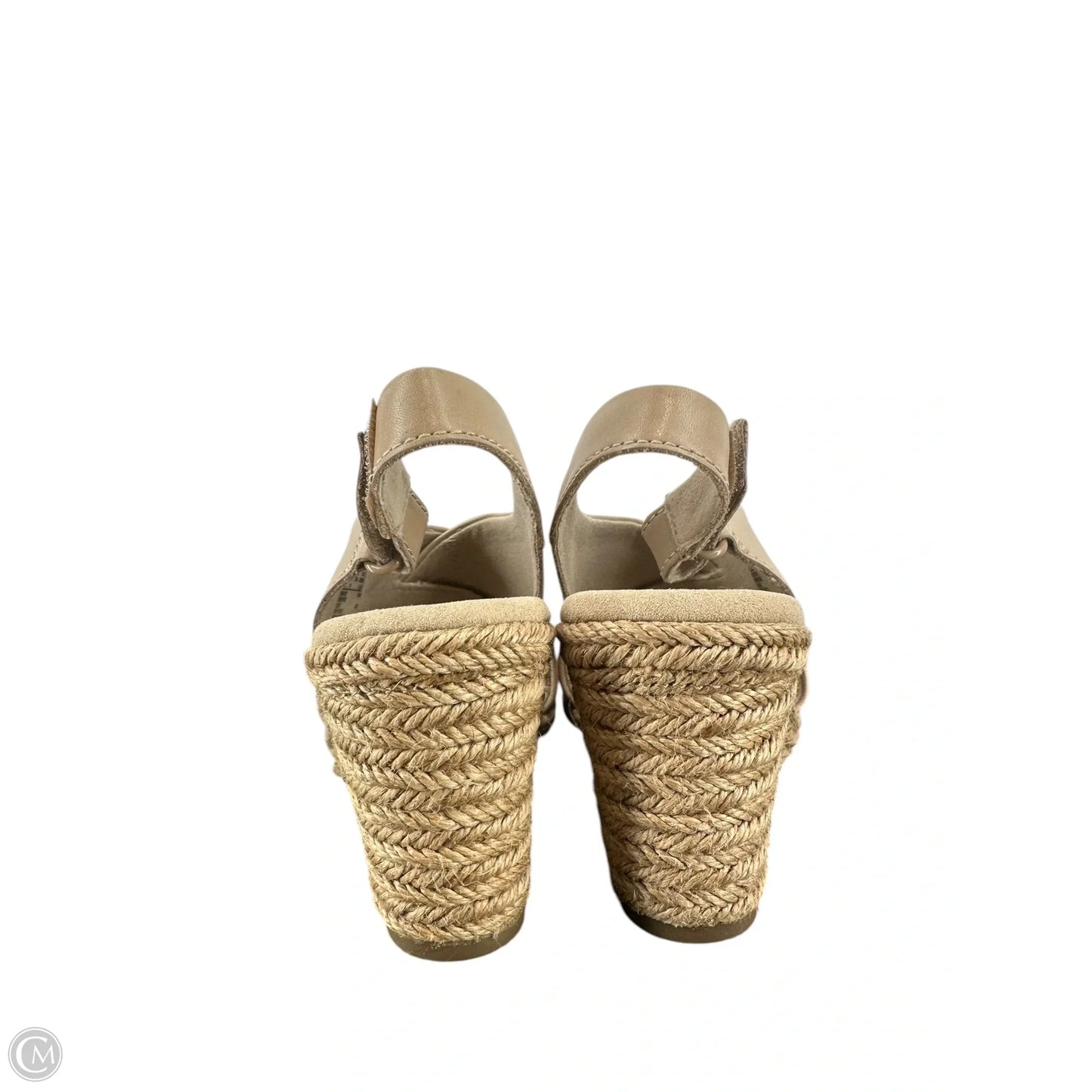 Sandals Heels Block By Clarks In Tan, Size: 5.5