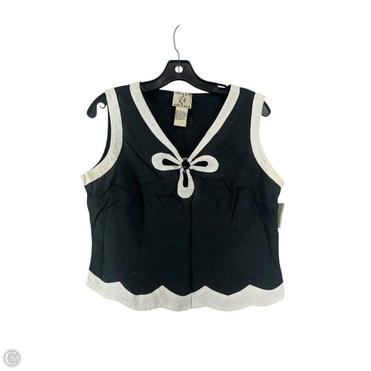 Top Sleeveless By Ice In Black, Size: L