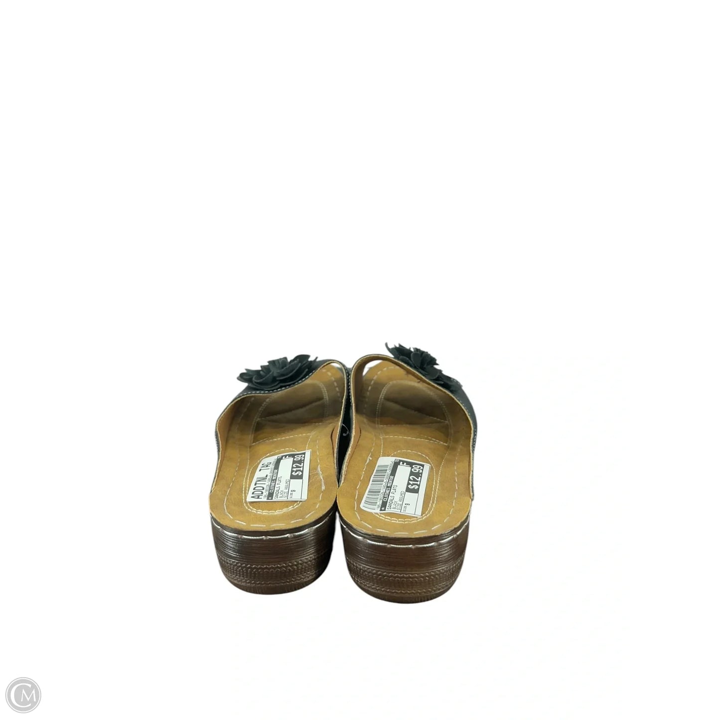 Sandals Flats By Clothes Mentor In Black, Size: 9