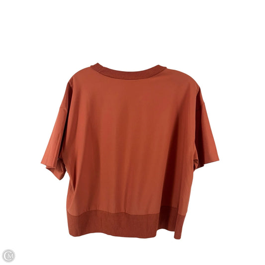 Athletic Top Short Sleeve By Athleta In Orange, Size: M